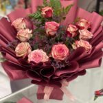 Bouquet of pink roses 12