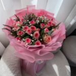 A beautiful bouquet of harmonious pink hues