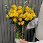 Baby Rose Yellow Vase