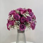 A Bouquet of Roses with a card